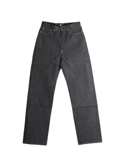 Taiga Takahashi Lot. 702 Contrast-stitch Straight-leg Jeans In Gray
