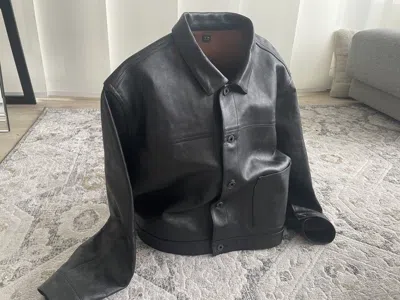 Pre-owned Taiga Takahashi Lot 805 Work Leather Jacket In Black