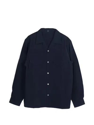 Taiga Takahashi Lot.101 Open-collar Shirt In Blue