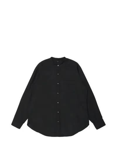 Taiga Takahashi Lot.104 Band-collar Shirt In Black