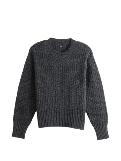 Taiga Takahashi Lot.525 Ribbed-knit Crew-neck Sweater In Gray