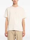 Taiga Takahashi Paint-splatter Cotton T-shirt In Neutral