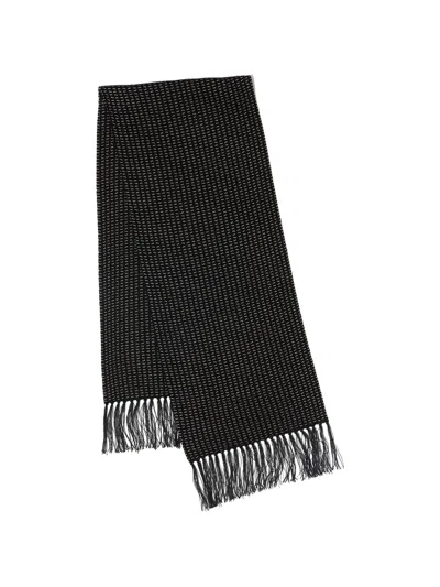 Taiga Takahashi Pattern Tassel Scarf In Black