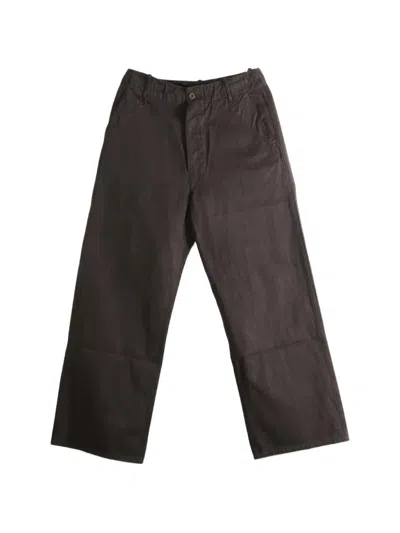 Taiga Takahashi Straight-leg Trousers In Brown