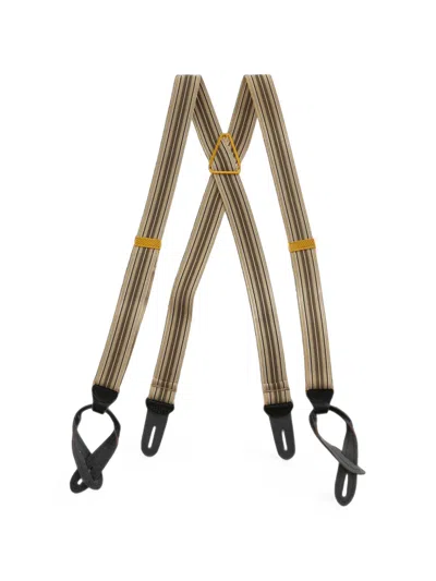Taiga Takahashi Striped Braces In Brown