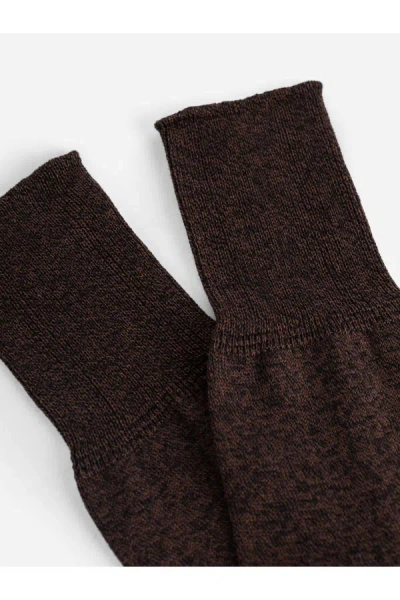Taiga Takahashi Zokki Weave Cotton Socks In Brown