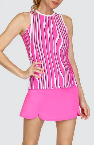 Tail Activewear Calandra Crewneck Tank In Twisting Stripe In Multi