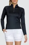 Tail Imelda Zip Pullover Top In Black In Black