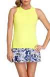 Tail Meilani Racerback Tank Top In Melon Tonic In Yellow