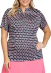 Tail Short Sleeve 1/4 Zip Shoulder Inserts Polo In Unvailed In Multi