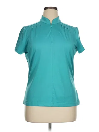 Pre-owned Tail Short Sleeve Blouse In Blue