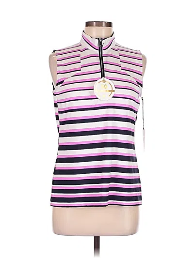 Tail Sleeveless Top Purple Halter Neckline Tops