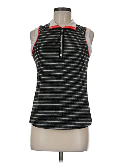 Pre-owned Tail Tank Top Black Collared Neckline Tops