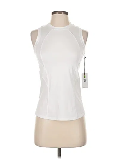Pre-owned Tail Tank Top White Halter Neckline Tops