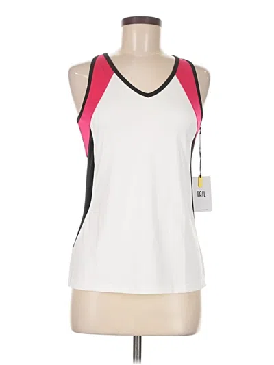 Pre-owned Tail Tank Top White Halter Neckline Tops
