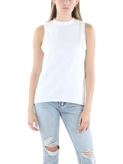 Tail Womens Ribbed Polyester Tank Top In White