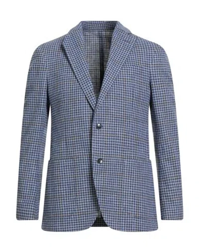 Tailor Club Man Blazer Blue Size 38 Cotton, Linen