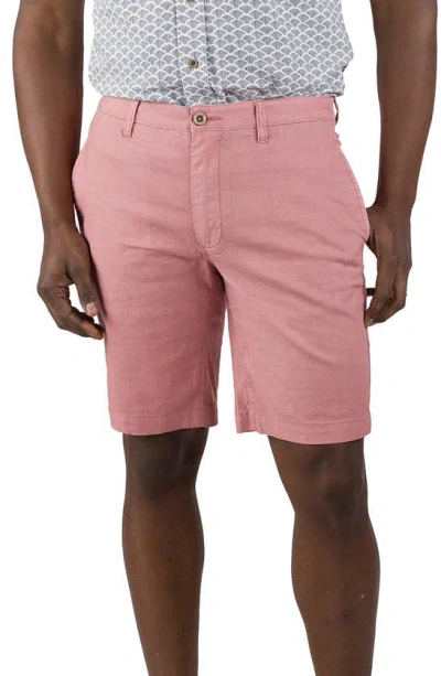 Tailor Vintage 9" Slim Stretch Linen Blend Walk Shorts In Pink