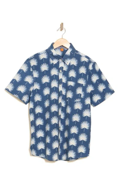 Tailor Vintage Cabana Short Sleeve Seersucker Button-down Shirt In Blue