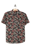 Tailor Vintage Cabana Short Sleeve Seersucker Button-down Shirt In Phantom Canyon Red Foliage