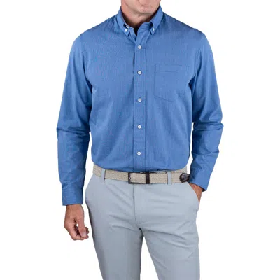 Tailor Vintage End To End Long Sleeve Button-up Shirt In Blue