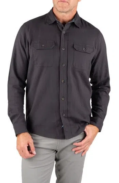 Tailor Vintage Heather Flannel Shirt In Phantom