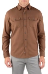 Tailor Vintage Heather Flannel Shirt In Pinecone