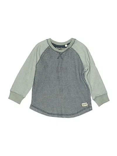 Pre-owned Tailor Vintage Kids' Long Sleeve Henley Shirt In Gray
