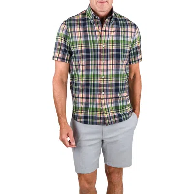 Tailor Vintage Plaid Short Sleeve Button-down Shirt In Multi
