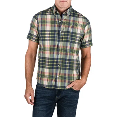 Tailor Vintage Plaid Short Sleeve Button-down Shirt In Multi