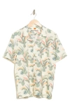 Tailor Vintage Puretec Cool™ Cabana Print Short Sleeve Linen & Cotton Button-up Shirt In Island Foliage