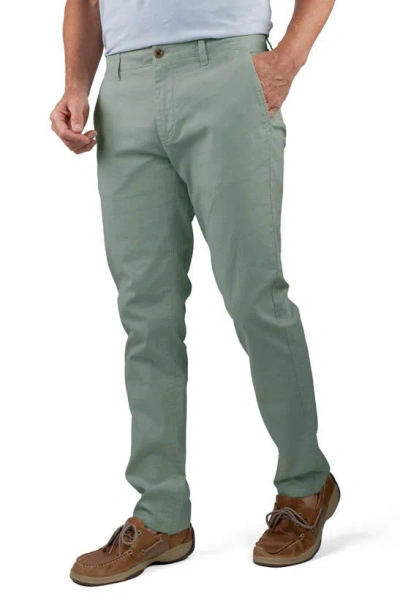 Tailor Vintage Puretec Cool® Linen & Cotton Chino Pants In Green