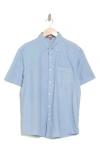 Tailor Vintage Puretec Linen Cotton Button-up Shirt In Infinity