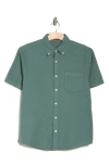 Tailor Vintage Puretec Linen Cotton Button-up Shirt In Laurel Wreath