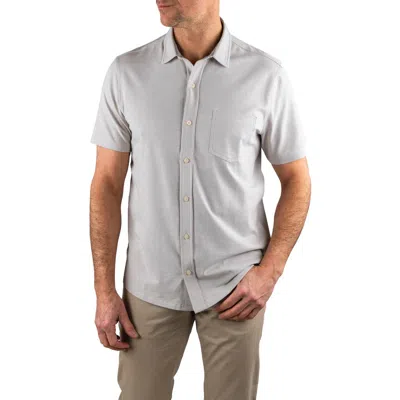 Tailor Vintage Slub Jersey Button-up Shirt In Neutral
