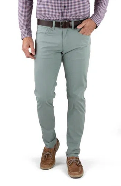 Tailor Vintage Straight Leg Stretch Cotton Blend Pants In Chinois Green