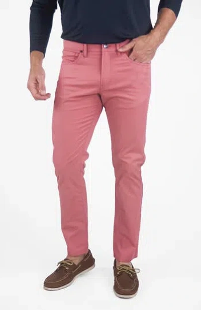 Tailor Vintage Straight Leg Stretch Cotton Blend Pants In Nantucket Red