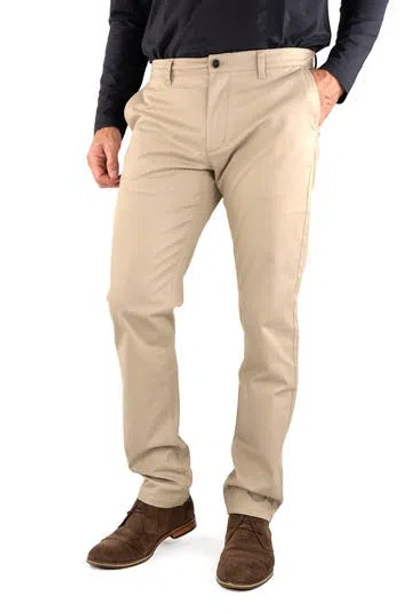 Tailor Vintage Straight Leg Stretch Cotton Twill Chino Pants In Summer Khaki
