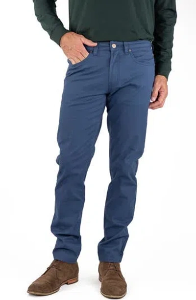 Tailor Vintage Straight Leg Stretch Cotton Twill Pants In Sargasso