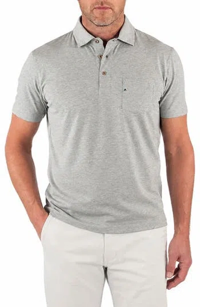 Tailor Vintage Stretch Cotton Slub Jersey Polo In Gray