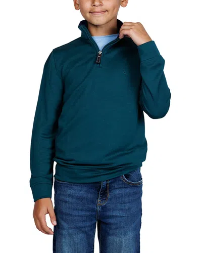 Tailorbyrd Kids'  1/4-zip Pullover In Blue