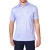 Tailorbyrd Abstract Print Performance Polo In Blue