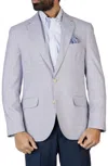Tailorbyrd Modern Fit Mini Shadow Plaid Sport Coat In Purple