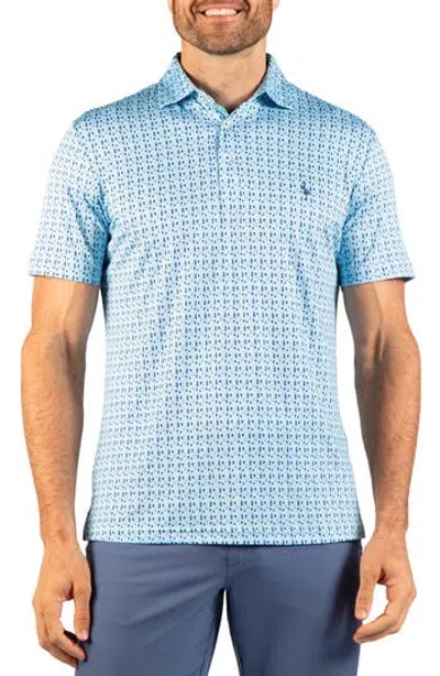 Tailorbyrd Bottoms Up Performance Polo In Blue