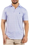 Tailorbyrd Bottoms Up Print Performance Polo In Multi