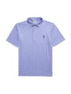 Tailorbyrd Boy's Floral Polo Shirt In Blue