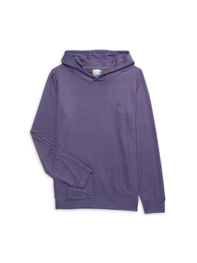 Tailorbyrd Babies'  Boy's Geometric Print Hoodie In Burgundy Multi