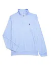 Tailorbyrd Kids' Houndstooth Quarter-zip Pullover In Blue
