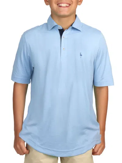 Tailorbyrd Kids'  Boy's Mesh Performance Polo In Light Blue