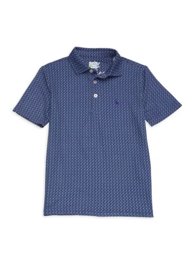 Tailorbyrd Kids'  Boy's Print Polo In Navy